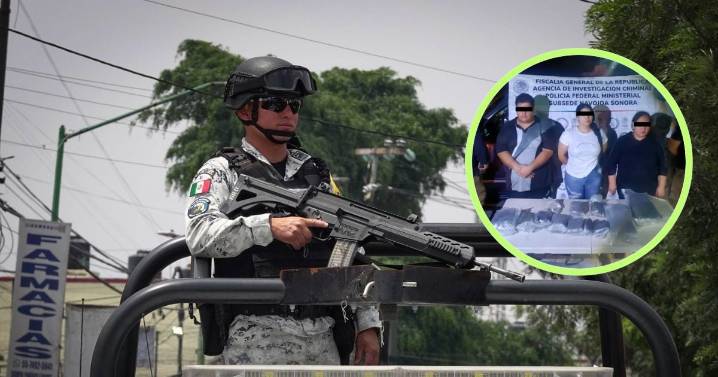 Golpe al narco: Guardia Nacional incauta heroína y detiene a 3 en Huatabampo