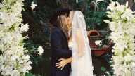 The Brides Hosted a Whimsical Los Angeles Wedding Filled With Butterflies and Chartreuse Details