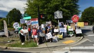 Protestors gathered on Labor Day to honor Ella May Wiggins in Gastonia