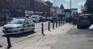 Bearwood High Street closed live as man injured in collision
