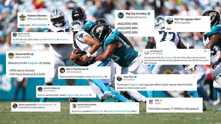Social Reacts: Jaguars Fans Celebrate First Victory Monday of the 2025 Season