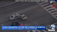 Impactantes imágenes muestran el secuestro de tres menores en un auto robado y la persecución policial que casi acaba en tragedia