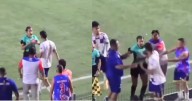 Árbitra recibió fuerte cachetada por parte de un jugador y desesperada intentó regresarle la agresión (VIDEO)