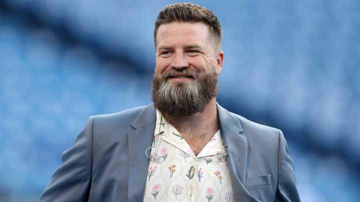 Ryan Fitzpatrick rips open shirt on Amazon set after Bills defeat Dolphins