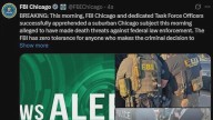Suburban Chicago subject arrested for alleged threats against ICE agents, political figures