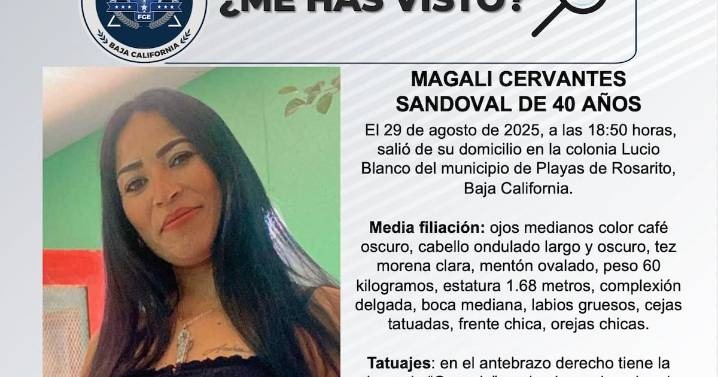 Se busca a Magali Cervantes Sandoval de 40 años