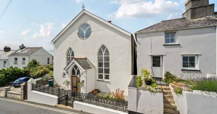 Marvellous converted chapel in Tamar Valley village has a quirky garden feature