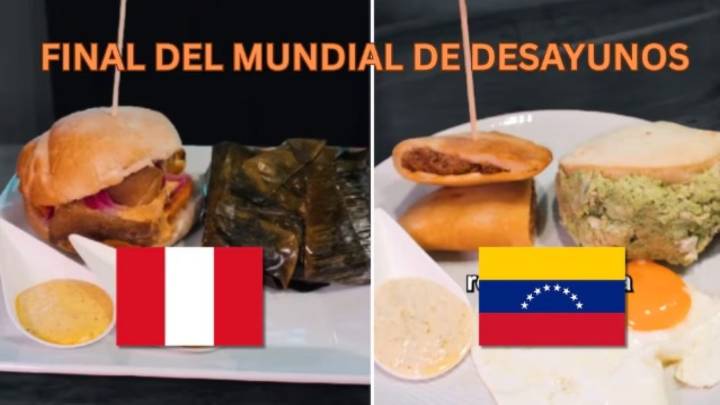 Mundial de los Desayunos: Comenzó la final Venezuela con la arepa reina pepiada vs Perú con el pan con chicharrón