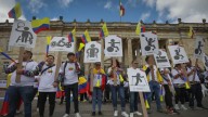 Plantón del deporte colombiano en Bogotá: protesta al gobierno del presidente, Gustavo Petro, por baja del presupuesto
