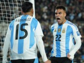 Lautaro Martínez tocó una pelota y convirtió para superar a Diego Maradona en la tabla histórica de goleadores de la Selección Argentina