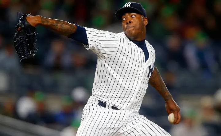 Who throws the fastest pitch for the New York Yankees?