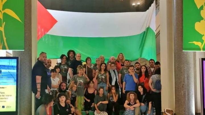 Marea Palestina en Madrid realiza acción por Gaza
