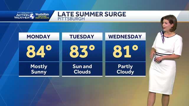Pittsburgh: Sunny and warm final week of summer