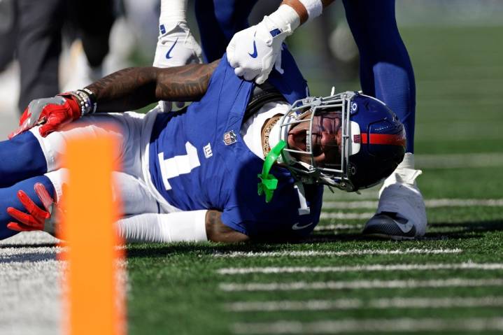Giants star receiver Malik Nabers out for season with torn ACL