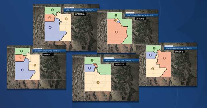 Proposed redistricting maps unveiled during public hearing in Utah legislature