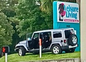 Suspect crashes stolen Jeep after snatching it from storage facility