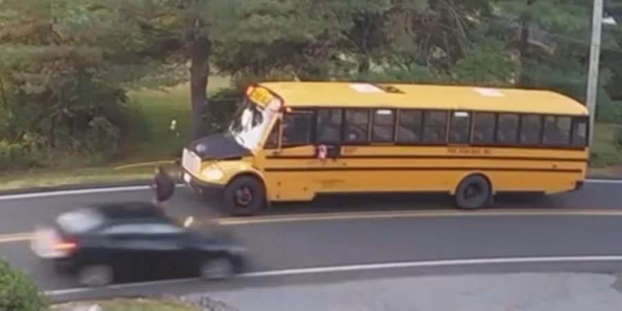 VIDEO: Massachusetts driver busted in near-miss that nearly claimed child’s life at bus stop