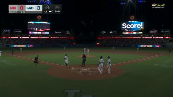 After Ohtani pitches 5 hitless innings, Marchon's 3-run homer rallies Phillies past Dodgers 9