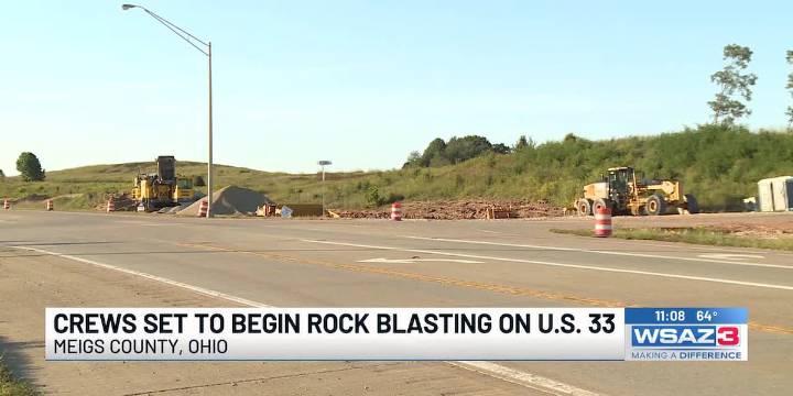 Crews set to begin rock blasting on U.S. 33