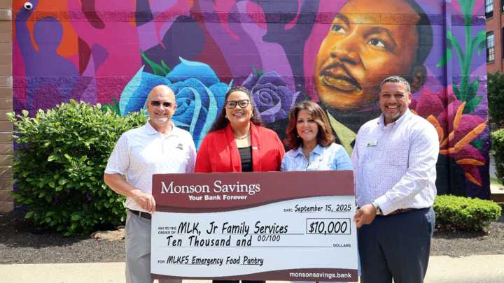 Springfield food pantry receives $10,000 from Monson Savings Bank