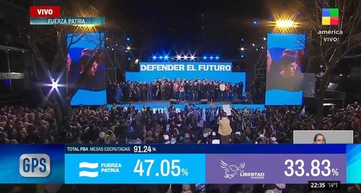 Incómodo momento en el festejo peronista: murmullos al audio de Cristina y ovación para Kicillof