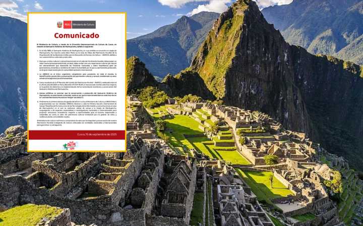 Mincul aclara que Machu Picchu no está en riesgo de perder su título de Maravilla del Mundo