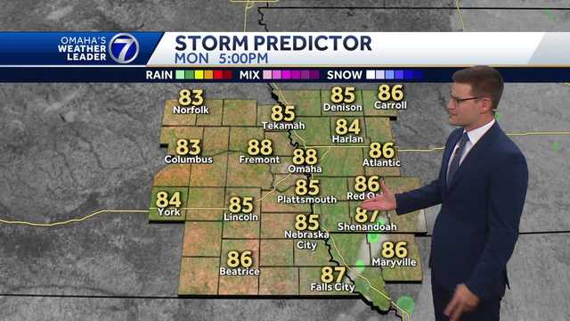 Keeping it warm, mainly dry Monday in Omaha area