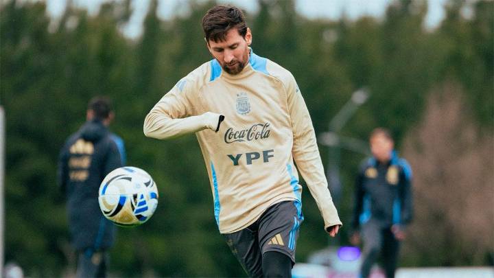 Con plantel casi completo, la Selección Argentina se entrenó en la previa al partido ante Venezuela