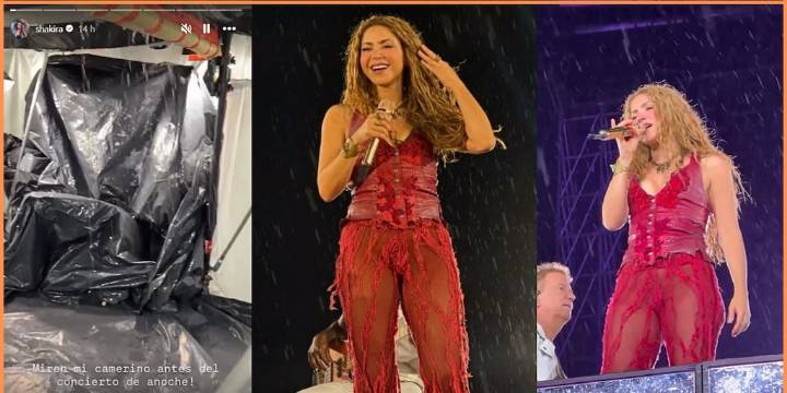 Shakira no detuvo su concierto en Querétaro, México, pese a la inundación de su camerino y las alertas de tormenta