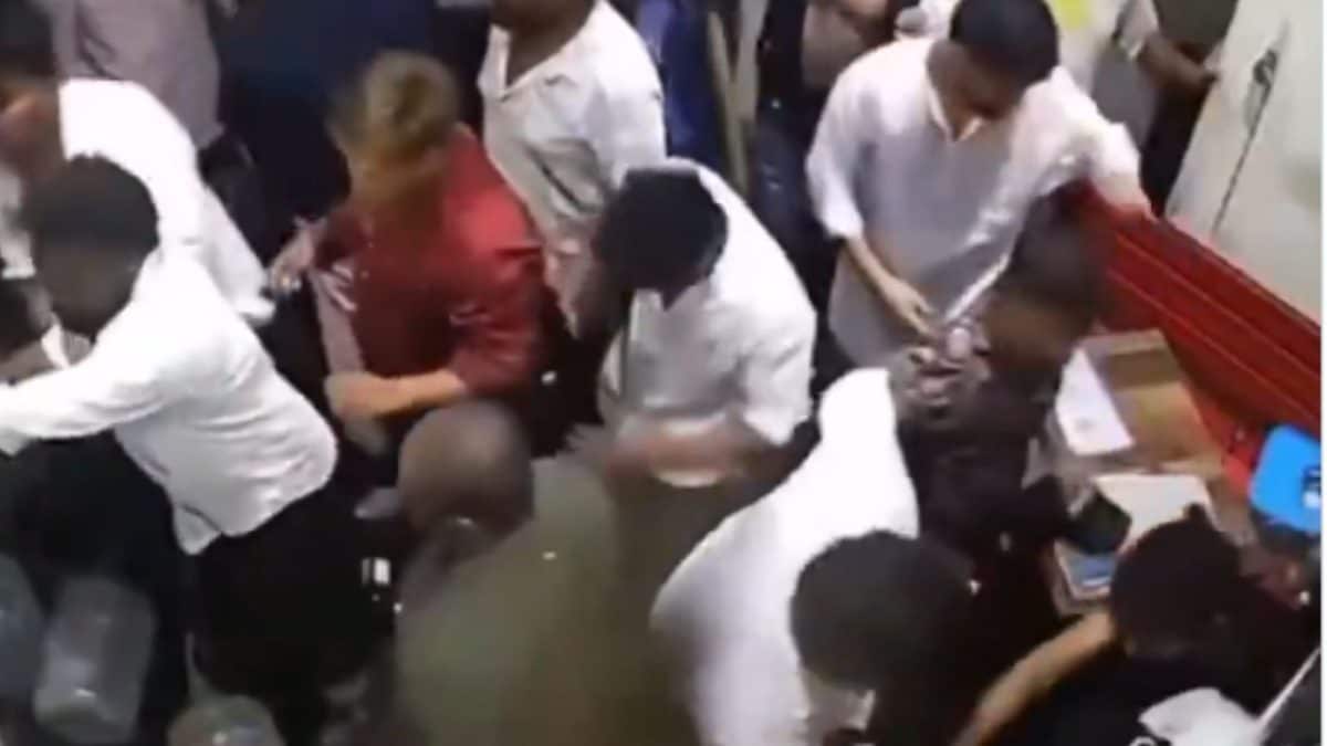 Caught On Cam: Out-Of-Control Bar Fight Over Bill Between Bouncers, Customers At Hyderabad