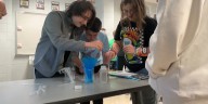 North Woolmarket Middle School students trade textbooks for test tubes