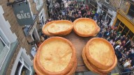 Black pudding lobbers take aim in annual English tradition