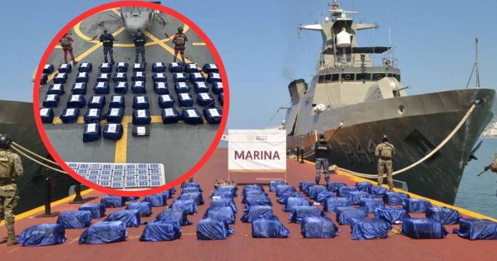 Armada de México asegura 1,600 kilos de cocaína en operativo frente a costas de Guerrero