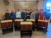 South Range building trades students receive new toolboxes thanks to donation