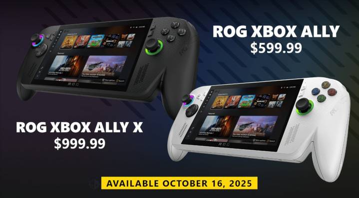 ASUS ROG Xbox Ally X Starts at $999, ROG Xbox Ally For $599, Pre-Orders Begin, Availability Next Month