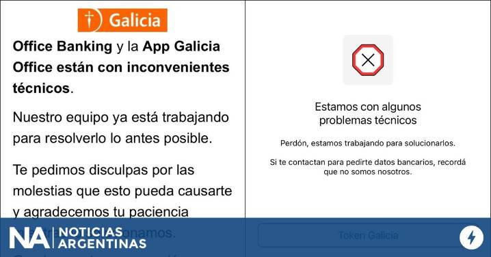 "Qué desastre": se cayó la app del Banco Galicia y hay bronca en los usuarios, pero funciona una alternativa