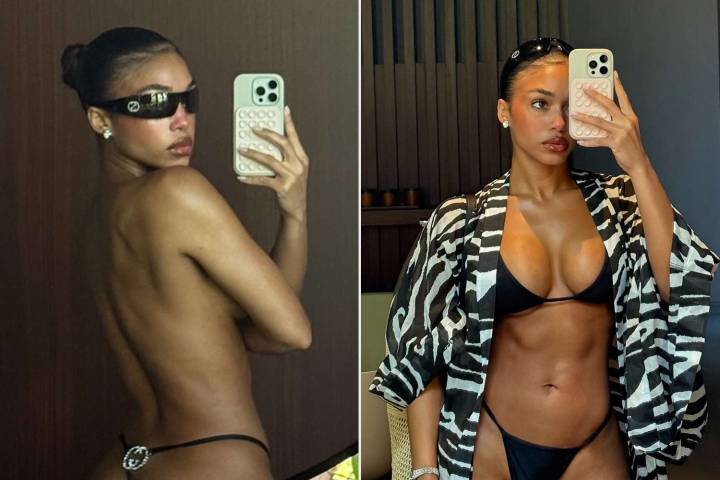 Lori Harvey Poses Topless amid Beach Vacation with Damson Idris