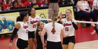 Top-ranked Huskers never trail in sweep of Cal
