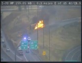 Box truck catches fire, highway ramps close near Golden