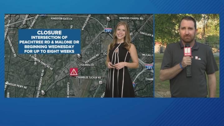 Sewer repair to close Peachtree Road in Chamblee for weeks