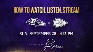 How to Watch, Listen, Live Stream Ravens vs. Chiefs, Week 4