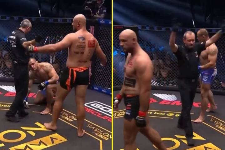 Debuting MMA fighter taps out before strike is landed in bizarre one