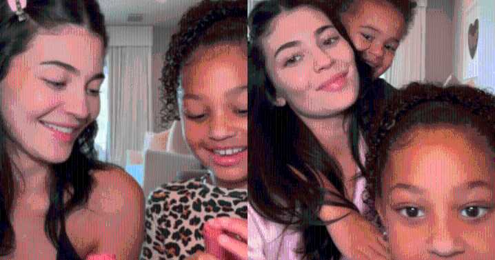 Kylie Jenner Shocked After Daughter Curls Eyelashes in Viral Makeup Video
