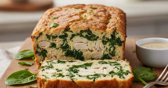 Budín de espinaca y pollo: versátil y nutritivo, perfecto para cenas rápidas y almuerzos
