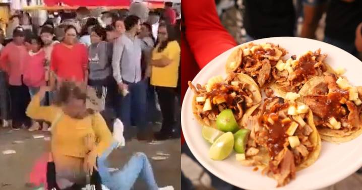 De los tacos a los trancazos; mujeres se pelean en plena Feria del Taco en Puebla
