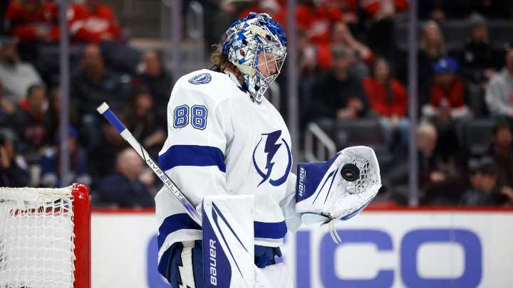 Lightning’s Vasilevskiy skates, but misses practice