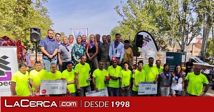 La alcaldesa entrega el primer premio del XXI Concurso de Albañilería a Pablo Conchuela y Alfonso de las Heras