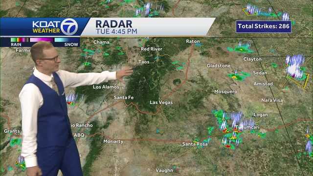 New Mexico: Windy and warm with scattered storms