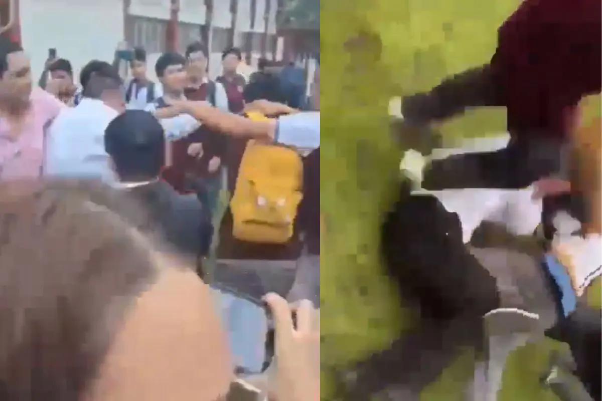 Alumnos agreden a director de bachillerato en Tamaulipas (Video)