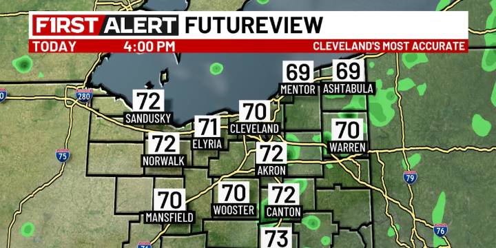 Northeast Ohio Weather: Showers and storms in the area today